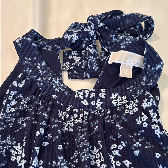 MICHAEL Michael Kors Navy blue Floral Maxi Dress size XL - Picture 14 of 15